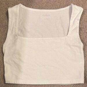 Wild Fable White Square Neck Crop Top